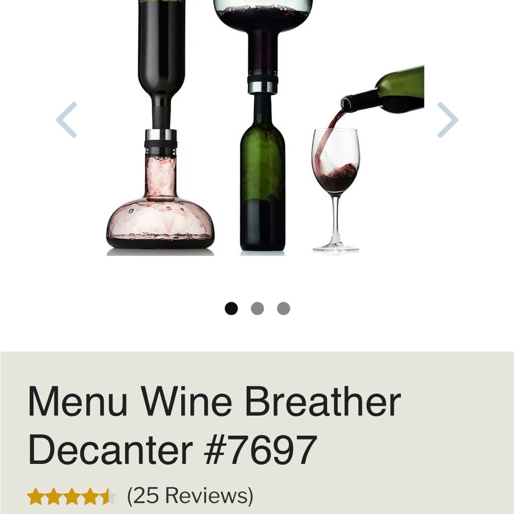 MENU Black Wine Breather Decanter Bar Accessory - Picture 3 of 7